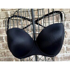 Victoria's Secret PINK Mult Way Push Up Bra 36D Black Multiposition Adju…